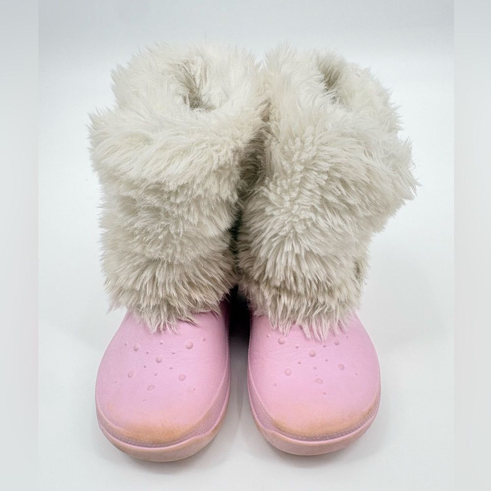 Crocs | Pink and White Fur-Lined Boots - Picture 7 of 7